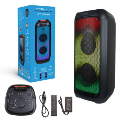 Активная напольная колонка Орбита OT-SPF29 TWS, Bluetooth, Версия 5.0,FM, USB, AUX, TF, Дисплей, Встроенный аккумулятор: 5 А, Встроенный микрофон: нет
Мощность (MAX) 55Вт, Цвет: черный, Вес: 11400 г,Размер: 335320715 мм, Материал: пластик