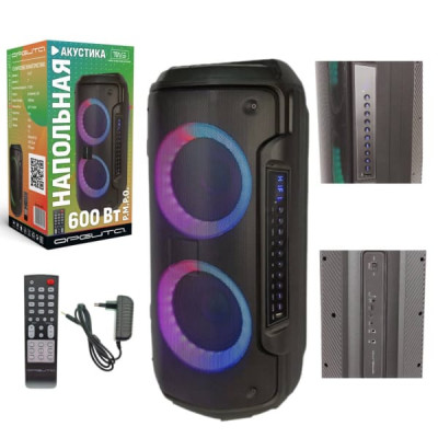Активная напольная колонка Орбита OT-SPF32 TWS, Bluetooth 5.0, FM, USB, AUX,
TF, Дисплей, Встроенный аккумулятор: 3.6 А, Мощность (MAX): 30 Вт, Цвет: черный, Вес: 5900 г, Размер: 280280600 мм, Материал: пластик