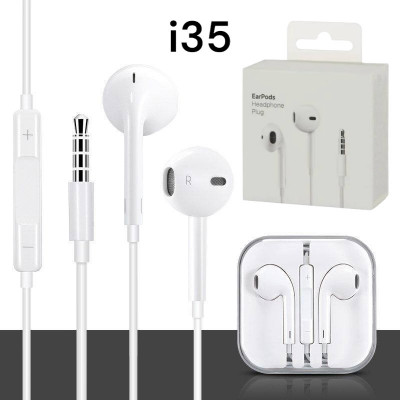 Наушники вкладыши APP I6 с микрофоном, 1,2м, White