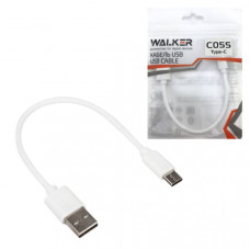 Кабель Type-C WALKER C055 0,2м, белый, блистер