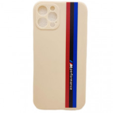 Чехол силиконовый  iP13 Pro BMW M perfomance, цвет Белый