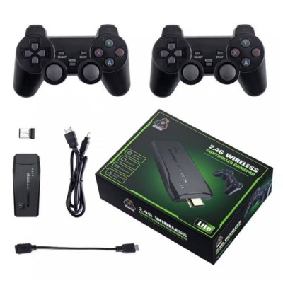 Игровая приставка  Game Stick M8 Lite  4K (2 беспроводных джойстика) более 10 тыс игр