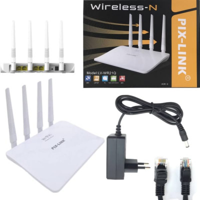 Wi-Fi роутер PIX-LINK LW-WR21Q 300MpS White (инструкция на английском языке)