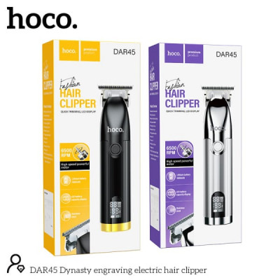Машинка для стрижки волос HOCO DAR45 Silver. Емкость аккумулятора: 1600 мАч, время зарядки: 3 часа. Время использования: 4,5 часа. Скорость: 6500 об/мин.
Принадлежности: щетка 1, флакон с маслом  1, кабель для передачи данных  1, гребеньх3. Материал: АБС 