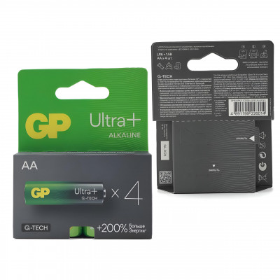 Батарейка GP LR06 ULTRA PLUS G-tech BL-4 Alkaline 1.5V (4/40/320)