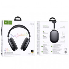 Гарнитура беспроводная полноразмерная Bluetooth HOCO W65 Happy Black. Динамик: 40мм. Время зарядки: около 2 часов. Время звонков/музыки: более 45 часов. Время в режиме ожидания: 200 часов. 195х186х84мм. 210г. Поддержка режимов BT, AUX.