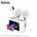 Гарнитура вкладыши Bluetooth Hoco EW73 White с сенсорным экраном. Емкость аккумулятора кейса 300mAh, наушников 30mAh. Время работы 4ч. Различные настройки функций могут управляться непосредственно на экране кейса. На интеллектуальном сенсорном экране со с