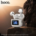 Гарнитура вкладыши Bluetooth Hoco EW73 White с сенсорным экраном. Емкость аккумулятора кейса 300mAh, наушников 30mAh. Время работы 4ч. Различные настройки функций могут управляться непосредственно на экране кейса. На интеллектуальном сенсорном экране со с