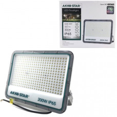 Прожектор светодиодный AKKOSTAR AC85V-265V 200W/24000lm IP65 широкий диапазон напряжения (6500K) 345х291х38мм
