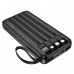 Внешний аккумулятор 10000 mAh Borofone BJ76  Black (37 Втч, Вход: Type-C/Micro/USB-A  Выход: Type-C /Micro линия/USB-A1/USB-A2/Lightning линия: 5 В/2 А; Общий выход: 5 В/2 А
4. Дисплей: светодиодный индикатор уровня заряда батареи
. Материал: ABS + огнест