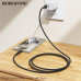 Кабель Type-C BOROFONE BX116 1м, 3A, нейлон, Black