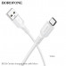 Кабель Micro USB BOROFONE BX116 1м, 2,4А, нейлон, White