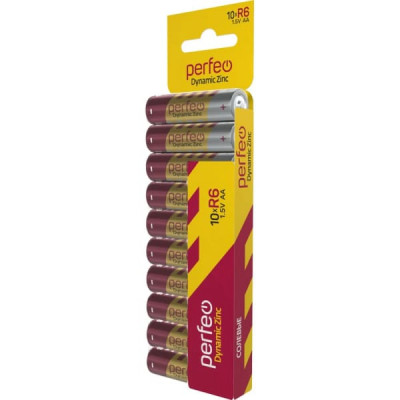 Батарейка Perfeo R6 SH-10 CARD Dynamic Zinc
