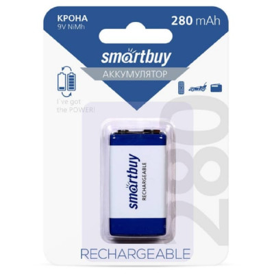 Аккумулятор Smartbuy NiMh 9V 280 mAh BL-1