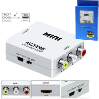 Переходник AV2HDMI Орбита OT-AVW52 (гнездо HDMI выход - гнезда 3хRCA)