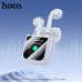 Гарнитура вкладыши Bluetooth Hoco EW80 Magnificent White с сенсорным дисплеем на кейсе. Управляйте настройками, отслеживайте заряд батареи и время работы - все под рукой. Bluetooth 5.4. Мощный чип JL AC6983D4. Зарядный чехол: 300mAh. Наушники: 30mAh. Врем