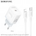 СЗУ-USB-C (Type-C)-Lightning BOROFONE BA99A PD20W, кабель 1м, White