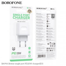 СЗУ-USB-C BOROFONE BA99A PD20W, White