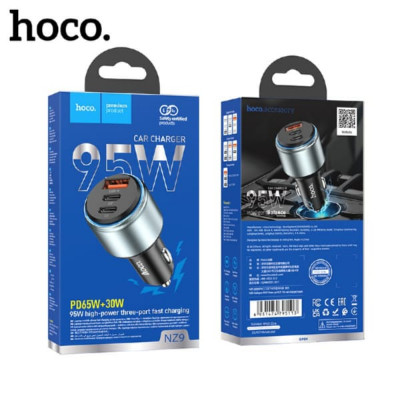 АКЦИЯ!!!АЗУ-USB-USB-C HOCO NZ9 PD65W+30W+18W, 3.0A, Black. Продается КРАТНО 3шт!!! Выход: Тип-C 1: 65 Вт, Тип-C 2: 30 Вт. USB-A: 18 Вт.