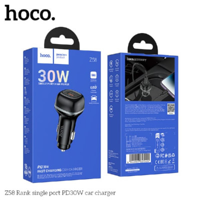 АКЦИЯ!!!  АЗУ-USB-C HOCO Z58 PD30W, Black. Продается КРАТНО 3шт!!!