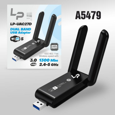 Wi-Fi Адаптер LP-UAC27D 2х диапозонный (1300Mbps) USB3.0