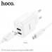 АКЦИЯ!!! СЗУ-2USB Micro HOCO C141A 1м, 2,1A, White. Продается КРАТНО 10шт!!!