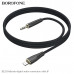 Аудио переходник Lightning(AM)-Jack3,5(AM) Borofone BL23 1м, нейлон+TPE, Black