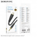 Аудио переходник Lightning(AM)-Jack3,5(AM) Borofone BL23 1м, нейлон+TPE, Black