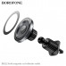 Держатель мобильного телефона магнитный BOROFONE BH122 Black/Metal grey на дефлектор. Магнит N52. Материал ABS. Размер: 93х60х60мм. Вес 52г. Подходит для телефонов 4,5-7 дюймов. Допустимый вес до 1400г.
