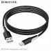 Кабель Type-C BOROFONE BX119 1м, 3A, ПВХ, Black
