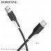 Кабель Type-C BOROFONE BX119 1м, 3A, ПВХ, Black