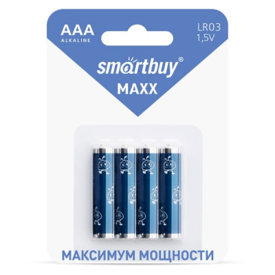Батарейка Smartbuy MAXX LR03/4B (48/480)  (SBBM-3A04B)