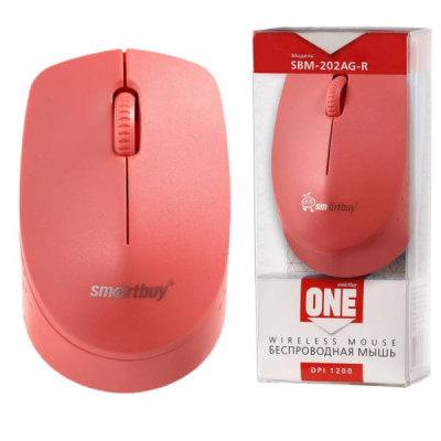 Мышь беспроводная Smartbuy ONE 202AG-R красная (SBM-202AG-R) / 100