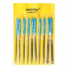 Набор надфилей Smartbuy tools d4x160мм,10 шт, разл. формы, карман, пласт. ручка