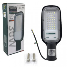 Уличный светильник ДКУ кобра  AKKOSTAR AC100-265V/30W-3300lm угол рассеивания 85-140 IP65 (6500K) 122х73х310мм