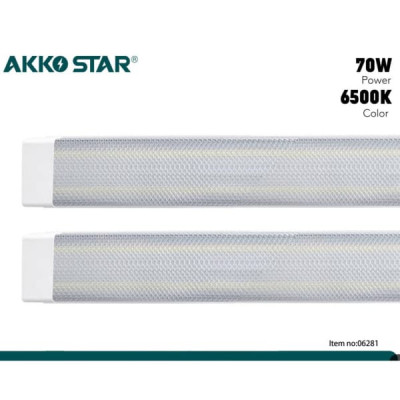 Светильник линейный светодиодный AKKOSTAR T12-70W/6000lm призма (6500K) 1200мм