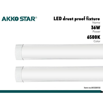 Светильник линейный светодиодный AKKOSTAR T9-36W/3000lm матовый (6500K) 1200мм