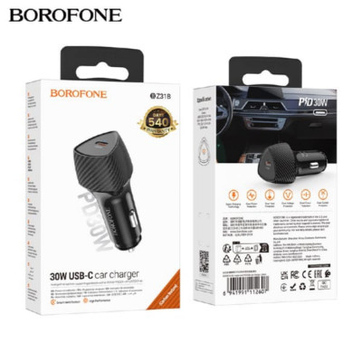 АКЦИЯ!!! АЗУ-USB-C BOROFONE BZ31B PD30W, QC3.0A, Black. Продается КРАТНО 3ШТ!!!