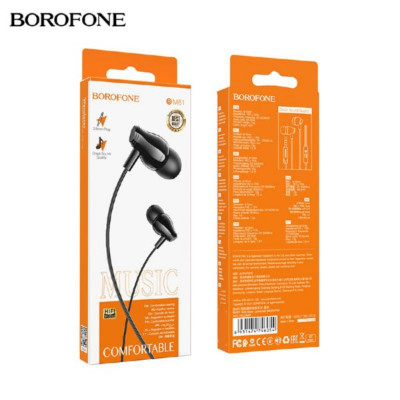Гарнитура вакуумная BOROFONE BM61 Black.  АКЦИЯ!!! КРАТНО 20шт!