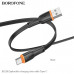 Кабель Type-C BOROFONE BX118 1м, 3А, TPE, Black. Вес 22г.