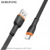 Кабель Type-C BOROFONE BX118 1м, 3А, TPE, Black. Вес 22г.