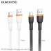 Кабель Type-C BOROFONE BX118 1м, 3А, TPE, Black. Вес 22г.