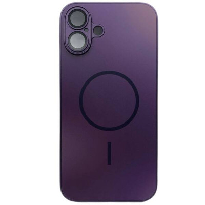 Чехол MagSafe IP 16 Plus Matte Glass - Gradient (с защитой камеры), цвет Фиолетовый
