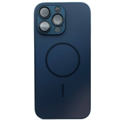 Чехол MagSafe IP 16 Pro Matte Glass - Gradient (с защитой камеры), цвет Синий