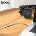 Аудио переходник AUX(AF)-USB(AM) HOCO UPA32D 15см, Gold