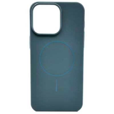 Чехол MagSafe IP 14 Matte Silicone, цвет Голубой