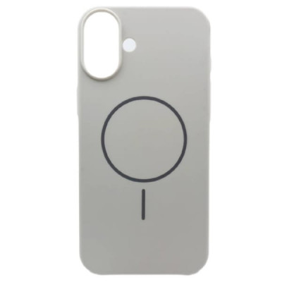 Чехол MagSafe IP 16 Plus Matte Silicone, цвет Белый