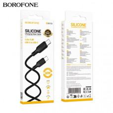 АКЦИЯ!!! Кабель USB-C/USB-C BOROFONE BX113 3м, QC 3.0A, 60W, силикон, Black. Продается КРАТНО 10шт!!!