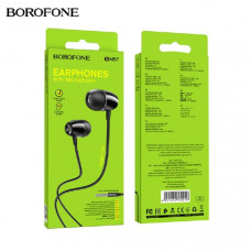 АКЦИЯ!!! Гарнитура вакуумная BOROFONE BM57 Black, кабель 1,2м. Продается КРАТНО 20шт!!!