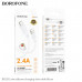 Кабель Micro USB BOROFONE BX115 Lotto 1м, 2.4A, силикон, White